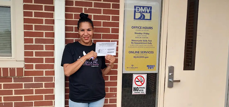 photo of a woman at the dmv