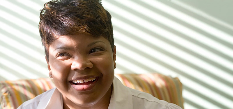 photo of a woman smiling